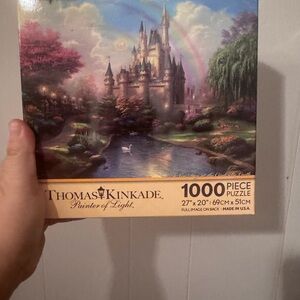 Thomas Kinkade Enchanted Castle Puzzle - Pink and Green